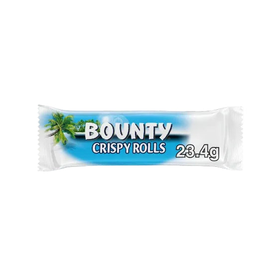 Bounty Milk Chocolate & Coconut Crispy Rolls UK 23.4g (BB 26/04/2026)