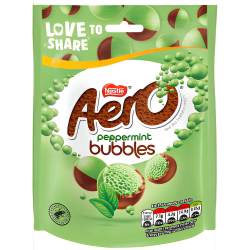Nestle Aero Peppermint Bubbles Pouch Bag 92G ( BB 30/09/2025)