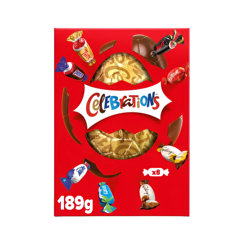 Celebrations Large Easter Egg 189G ( BB 15/06/2025 Due to delivery time constraints, Easter eggs for local pick-up or deliveries less than 10 km from our Hotham Milk Bar ONLY!!! )