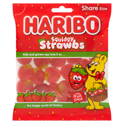 Haribo Squidgy Strawbs 160G (BB 05/2026)