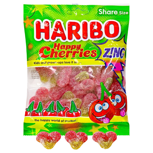 Haribo happy cherries zing share size 160g(BB 31/03/2026)