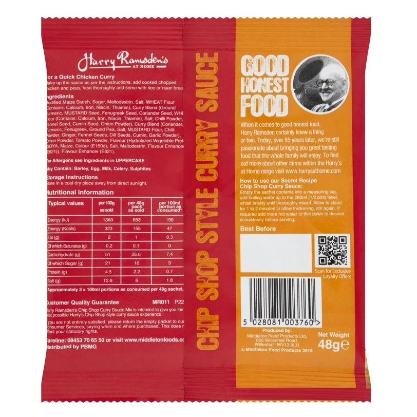 Harry Ramsden Chips Shop Style Curry Sauce 48g (BB 18/07/2026)