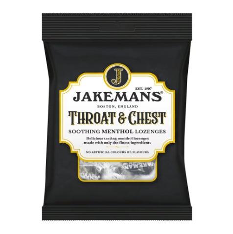Jakemans Throat & Chest Soothing Menthol Lozenges 100g (BB 30/06/2026)