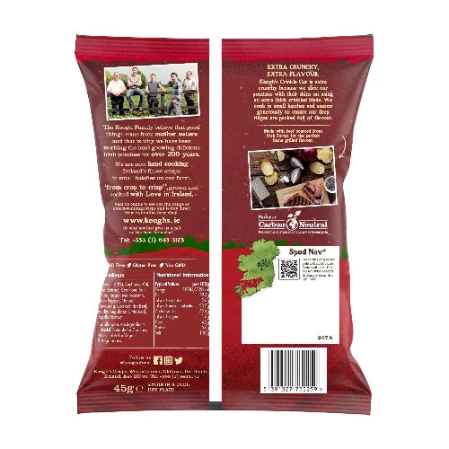 Keogh's Crinkle Flame Grilled Irish Steak 45g (BB 30/07/2025)