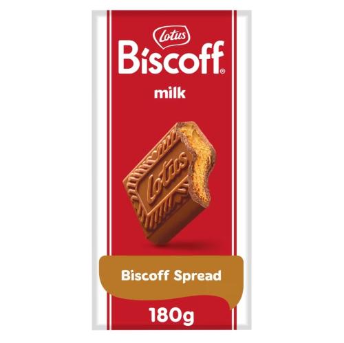 Lotus Biscoff Milk Chocolate Bar With Biscoff Spread 180g (BB 26/05/2026)