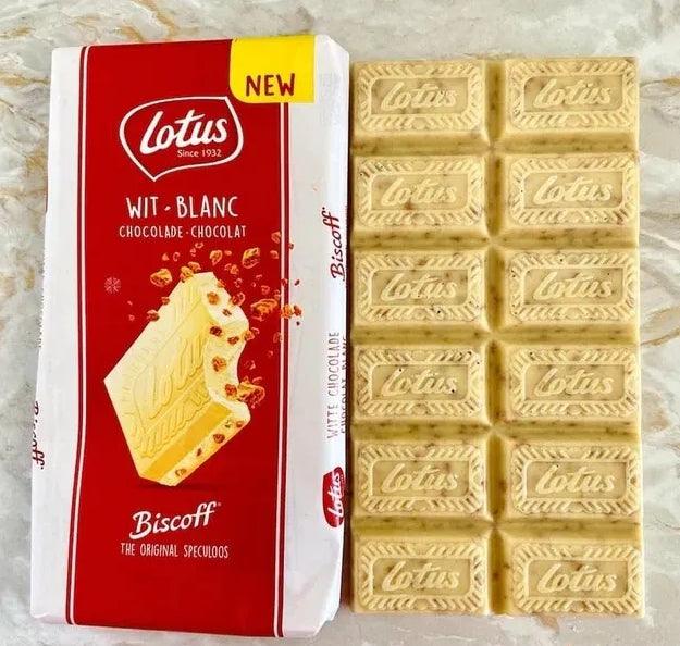 Lotus Biscoff White Chocolate Bar With Biscoff spread 180g (BB 20/05/2025)