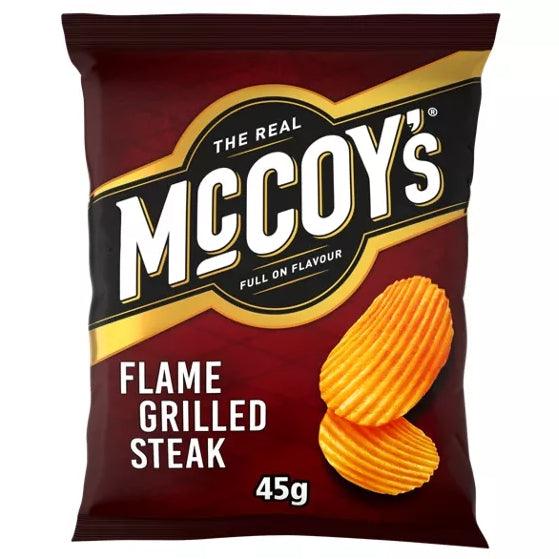 McCoy's Flame Grilled Steak Flavour Grab Bag Potato Crisps 45g (BB 28/06/2025)