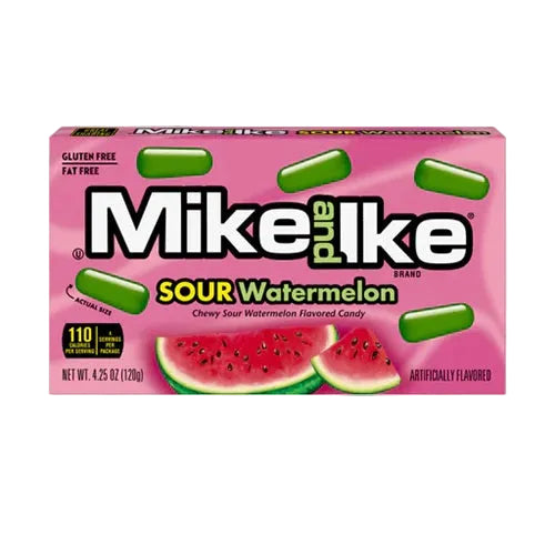 Mike And lke Sour Watermelon Flavors Chewy Candy 120g (BB 31/10/2026)