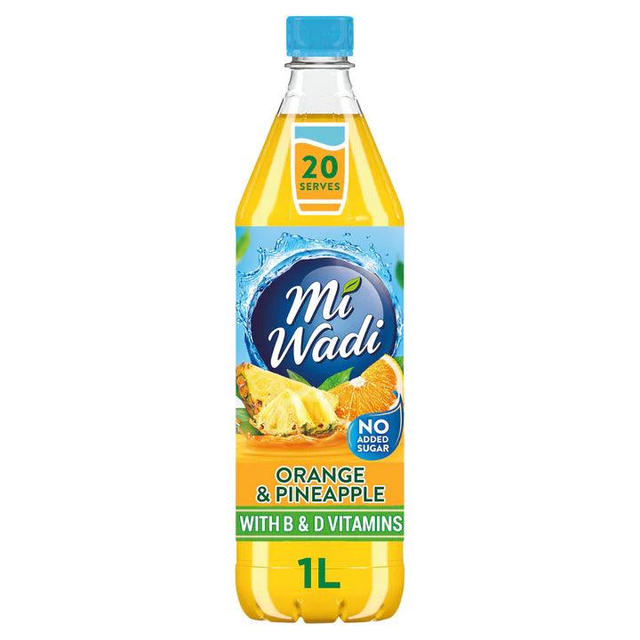 Miwadi Orange & Pineapple No Added Sugar (With B & D Vitamins) 1L