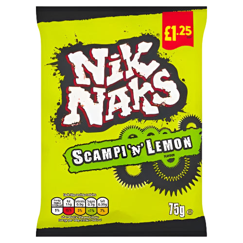 Nik Naks scampi"n" lemon 75g (BB 22/03/2025)
