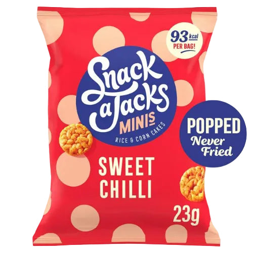 Snack A Jacks Kickin Sweet Chilli Rice Corn Cakes Crisps 23G ( BB 13/02/2027 )