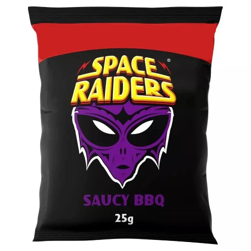 Space Raiders Saucy BBQ Snacks 25g (BB 26/04/2025)