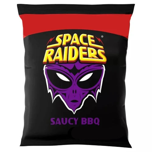Space Raiders Saucy BBQ Snacks 30G (BB 28/03/2026)