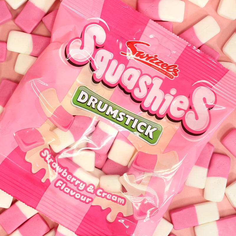 Swizzels Drumstick Squashies Strawberry&Cream Flavour 120g (BB 01/03/2026)