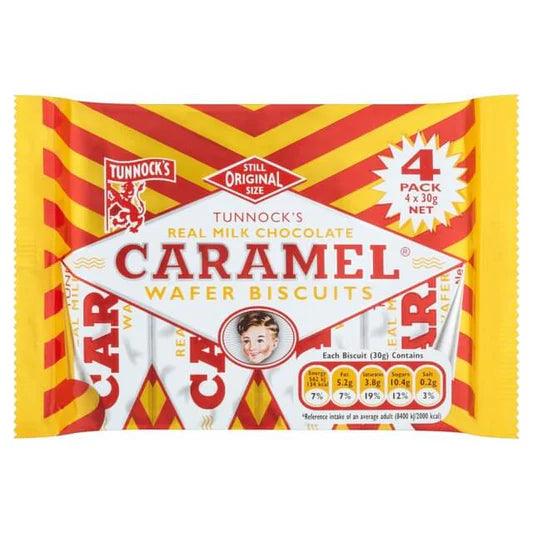 Tunnock's Caramel Wafer Biscuits 4 Pack 120g ( BB 31/07/2026)