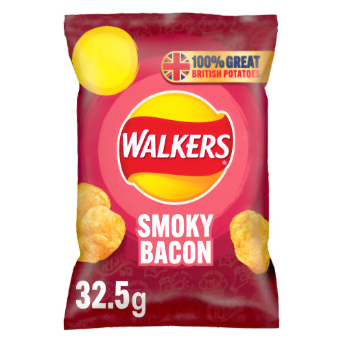Walkers smoky bacon 32.5g (BB 04/10/2025)