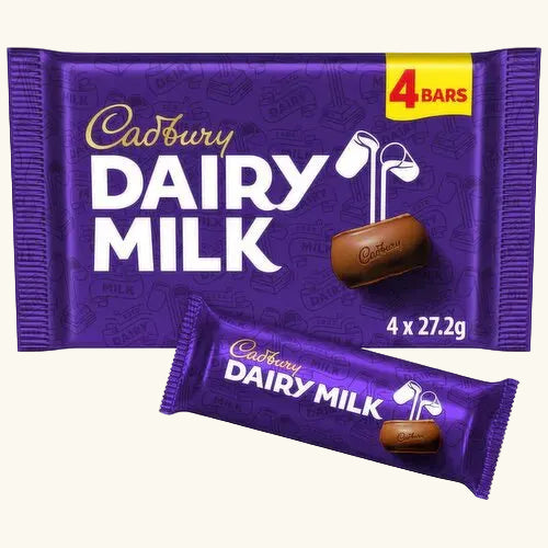 Cadbury Dairy Milk  Bar Multipack 4 Bars( 4*27.2g) 108.8G  ( BB 18/11/2026)