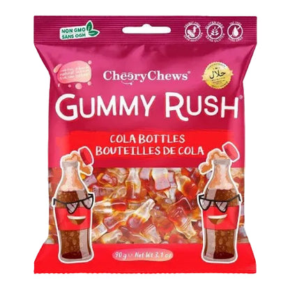 Cheery Chews Gummy Rush Cola Bottles Bag 90G(BB 15/12/2027)