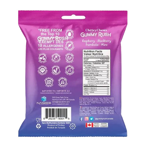 Cheery Chews Gummy Rush Berry Bliss Bag 90G(BB 15/12/2027)