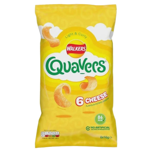 Walkers Quavers 6 Cheese 6*16G UK  (BB 04/10/2025)