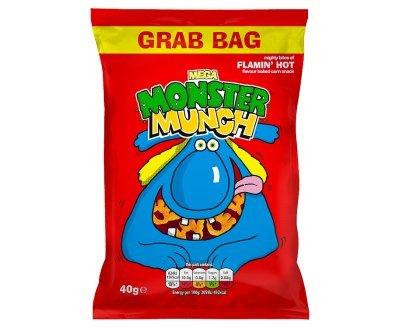 Walkers Monster Munch Flamin sweet and spicy Hot Snacks, 40g ( BB 21/06/2025)