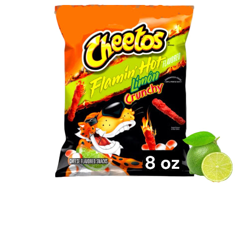 Cheetos Flaming Hot Limon Crunchy USA 8oz 226.80G ( BB 31/01/2026 )