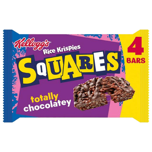 Kellogg's Rice Krispies Squares Delightfully Chocolatey Snack Bars 4x36g (BB 07/04/2026)