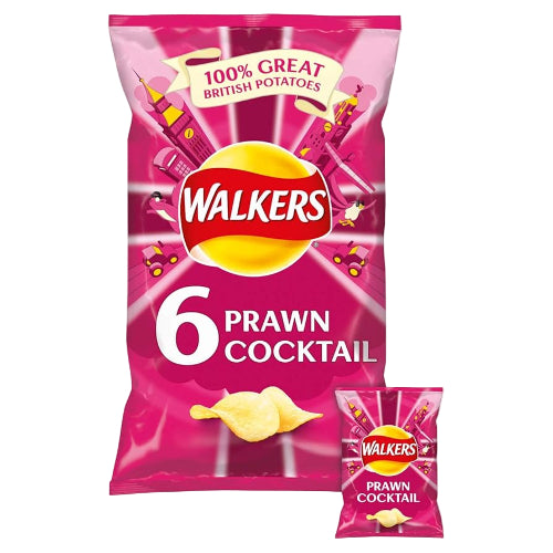 Walkers Prawn Cocktail 6*25G UK (BB 11/10/2025)