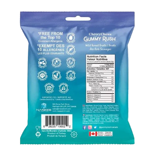 Cheery Chews Gummy Rush Blue Sharks Bag 90G(BB 15/12/2027)