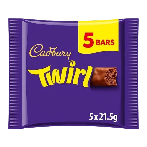 Cadbury Twirl 5Bars(5*21.5g) UK 107.5G (BB 12/12/2026)