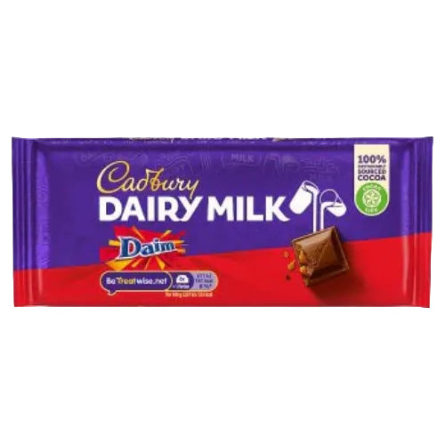 Cadbury Dairy Milk Daim 120g UK (BB 17/06/2026)