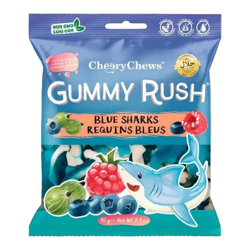 Cheery Chews Gummy Rush Blue Sharks Bag 90G(BB 15/12/2027)