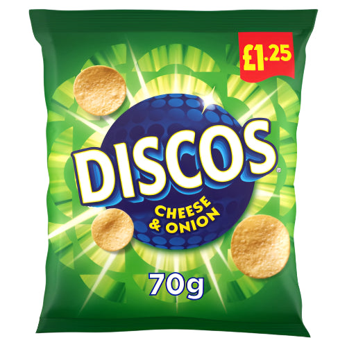 Discos cheese &onion flavour 70g (BB 03/05/2025)