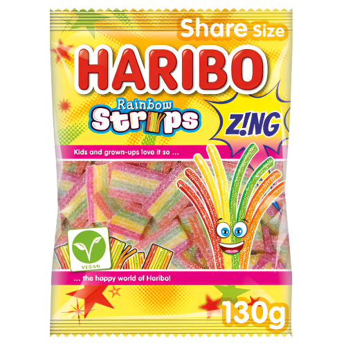 Haribo Rainbow Strips 130G ( BB 05/2026)