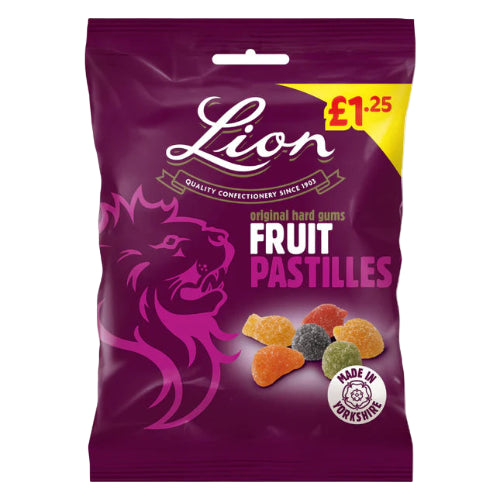 Lion Original Hard Gums Fruit Pastilies 130G UK (BB 30/09/2026)