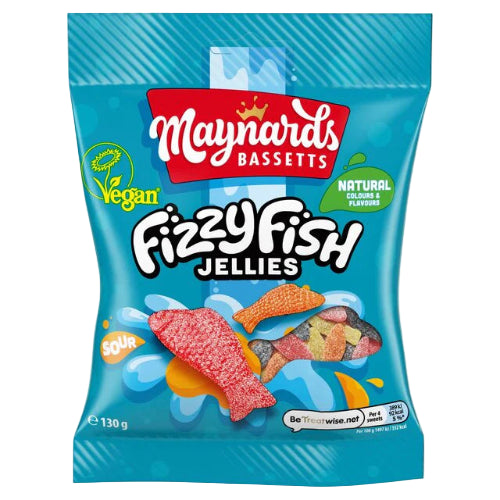 Maynards Bassetts FizzyFish Jellies 130g (BB 08/05/2026)