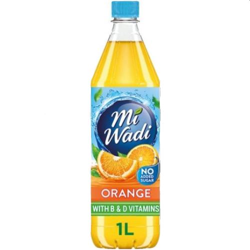 Miwadi Orange (No Added Sugar & With B & D Vitamins) 1L (BB 04/2025)