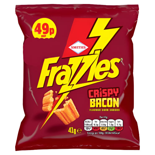 Smiths Frazzles Crispy Bacon Flavour 41G Larger Pack ( BB 05/07/2025 ) ft