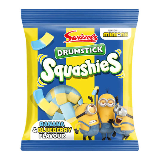 Swizzels Drumstick Squashies Babana & Blueberry Flavour 140g (BB 31/08/2025)