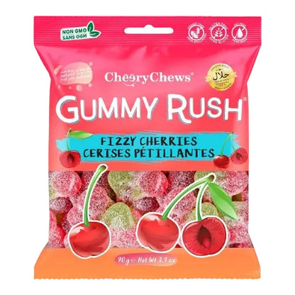 Cheery Chews Gummy Rush Fizzy Cherries Bag 90G(BB 15/12/2027)