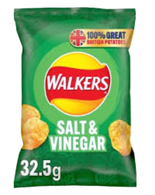 Walkers Salt&Vinegar Crisps 32.5G UK (BB 11/10/2025)
