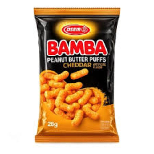 Osem Bamba Peanut Butter Puffs with Cheddar Flavour 28G (BB 11/08/2026)