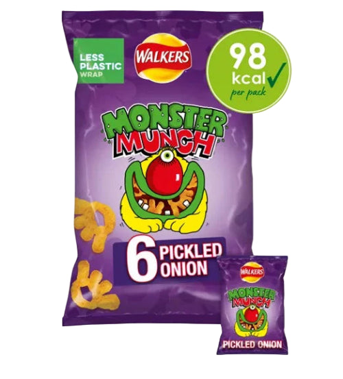 Walkers Monster Munch 6 Pickled Onion 6*20G UK (BB 08/11/2025)